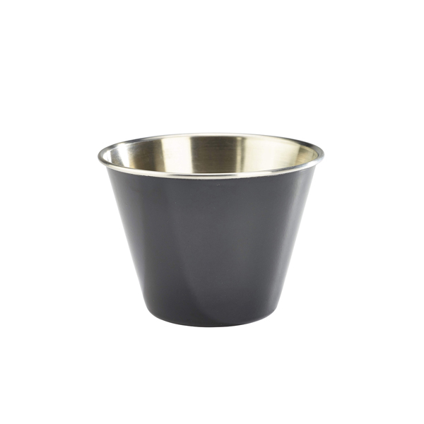 [BC-NRAMST12BK] GenWare Black Stainless Steel Ramekin 34cl/ 12oz (Pack of 24)