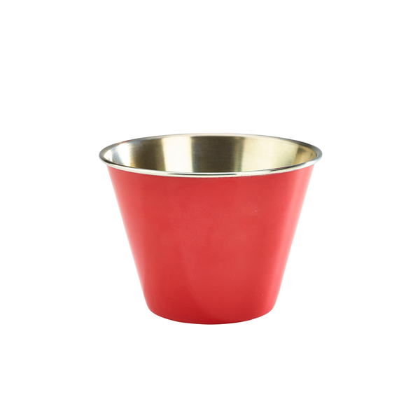 [BC-NRAMST12R] GenWare Red Stainless Steel Ramekin 34cl/ 12oz (Pack of 24)