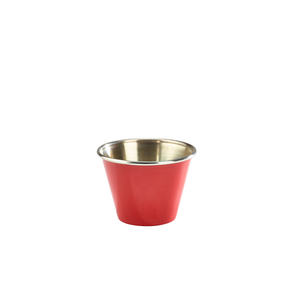 [BC-NRAMST2R] GenWare Red Stainless Steel Ramekin 71ml/ 2.5oz (Pack of 24)