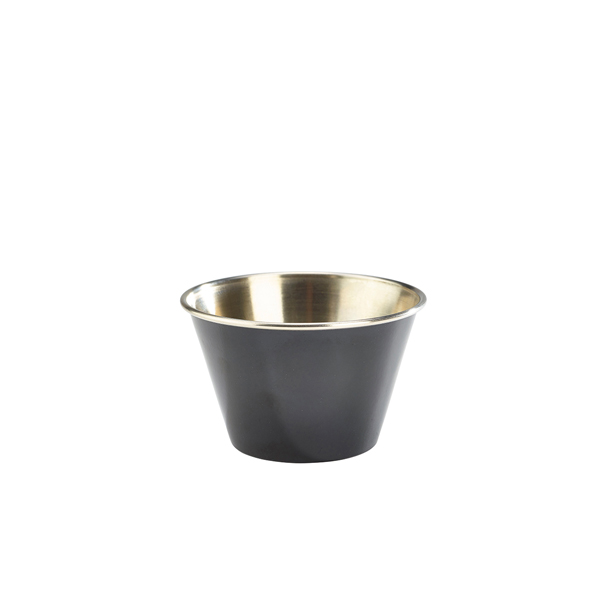 [BC-NRAMST6BK] GenWare Black Stainless Steel Ramekin 17cl/ 6oz (Pack of 24)