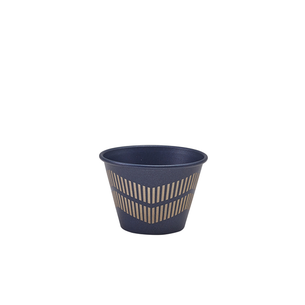 [BC-NRAMSTL2MTBL] GenWare Metallic Blue Lined Ramekin 71ml/ 2.5oz (Pack of 24)