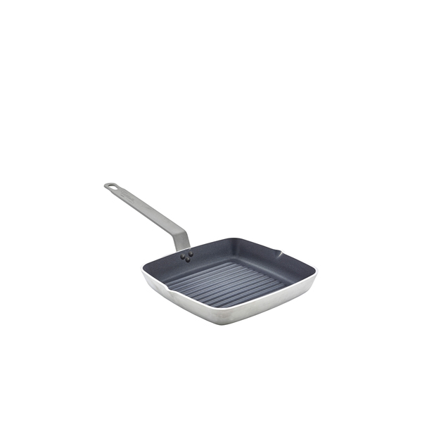 [BC-NRB24NS] Non Stick Teflon Aluminium Square Ribbed Skillet 24cm