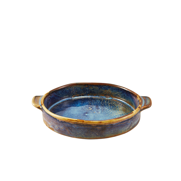 [BC-NRD-PBL15] Terra Porcelain Aqua Blue Round Eared Dish 14.6cm (Pack of 6)