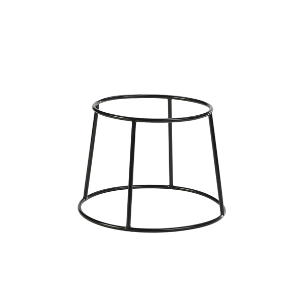 Genware Black Anti-Slip Round Buffet Riser 18cm