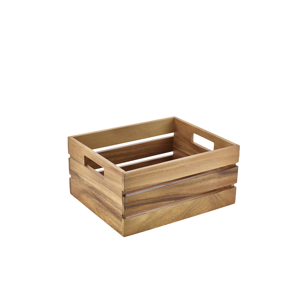 Genware Acacia Wood Box/ Riser GN 1/2