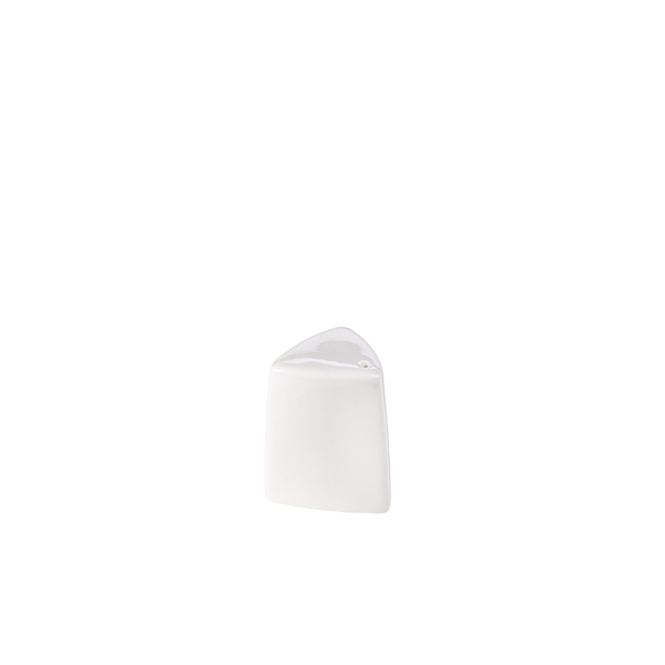 Genware Porcelain Triangular Salt Shaker 6cm/ 2.5" (Pack of 6)