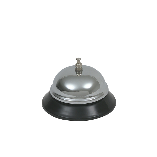 [BC-NSB35] Genware Chrome Plated Service Bell 3 1/2" Dia