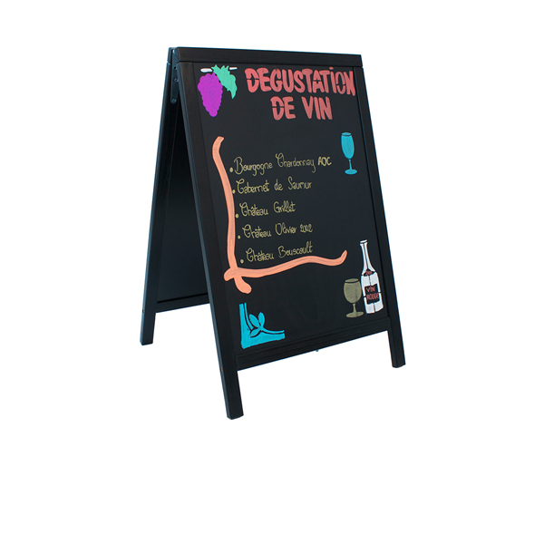 [BC-NSBD-BL-85] Duplo A-Board 55X85cm  Black