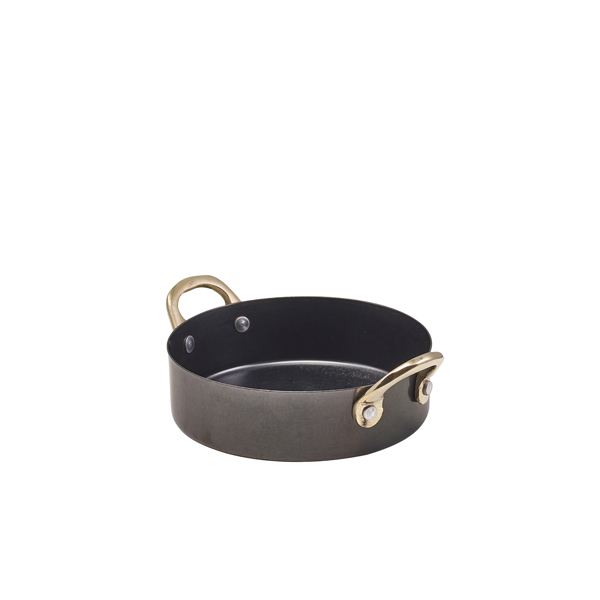 GenWare Black Vintage Steel Mini Casserole Dish 12.25 x 3.5cm (Pack of 6)