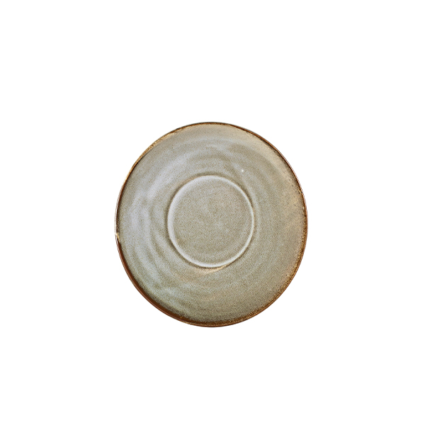 Terra Porcelain Grey Saucer 14.5cm (Pack of 6)