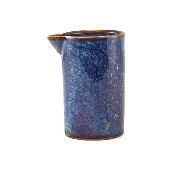 [BC-NSJ-PBL18] Terra Porcelain Aqua Blue Straight Sided Jug 18cl/ 6.3oz (Pack of 6)