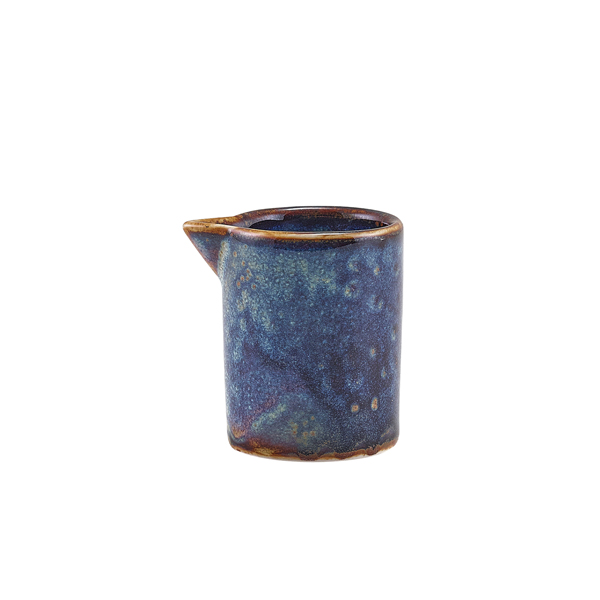 Terra Porcelain Aqua Blue Straight Sided Jug 5cl/ 1.75oz (Pack of 12)