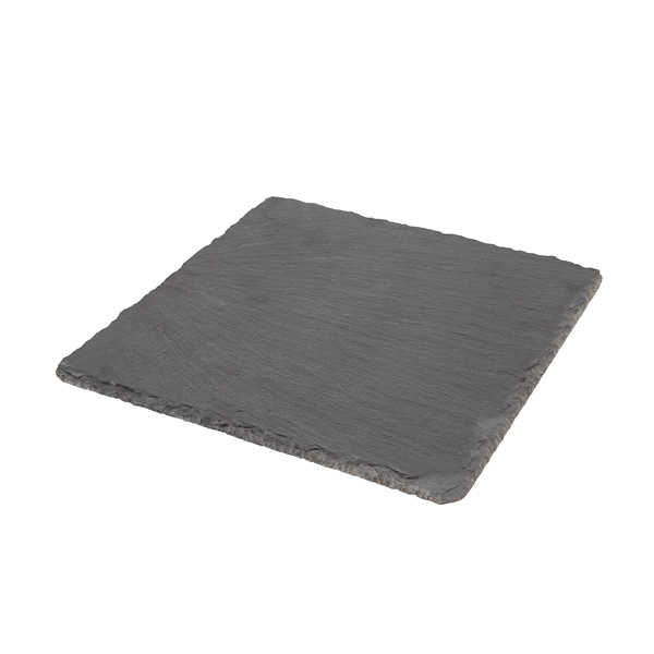 Genware Natural Edge Slate Platter 20 X 20cm (Pack of 6)