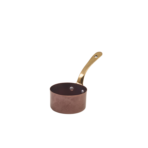 [BC-NSMS7CV] GenWare Copper Vintage Steel Mini Sauce Pan 7 x 3.75cm (Pack of 6)