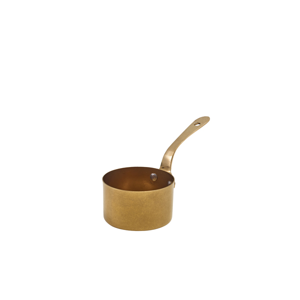 GenWare Gold Vintage Steel Mini Sauce Pan 7 x 3.75cm (Pack of 6)