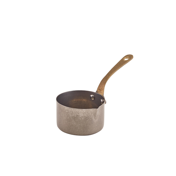 [BC-NSMSP8V] GenWare Vintage Steel Mini Sauce Pan With Lip 7.8 x 4.5cm (Pack of 6)