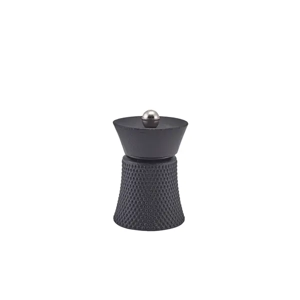 [BC-NSPCBK8] GenWare Black Cast Iron Salt/ Pepper Grinder 8cm (Pack of 6)