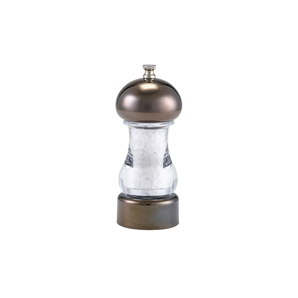 GenWare Gun Metal & Acrylic Salt/ Pepper Grinder 14cm (Pack of 6)