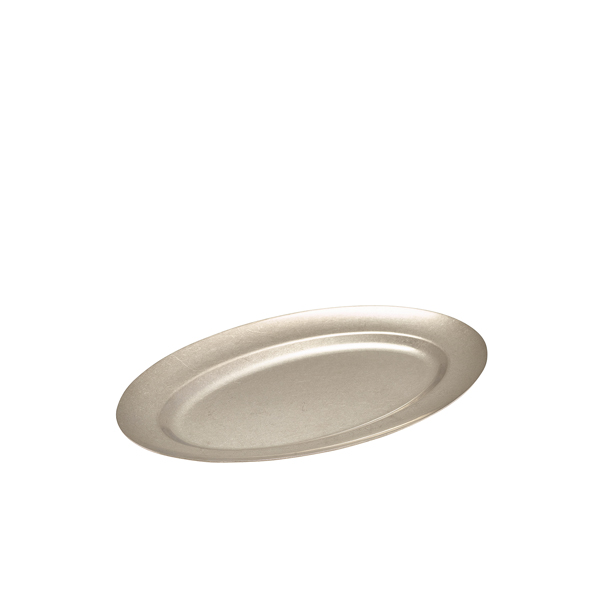 [BC-NSPL35V] GenWare Vintage Steel Oval Platter 35cm (Pack of 12)