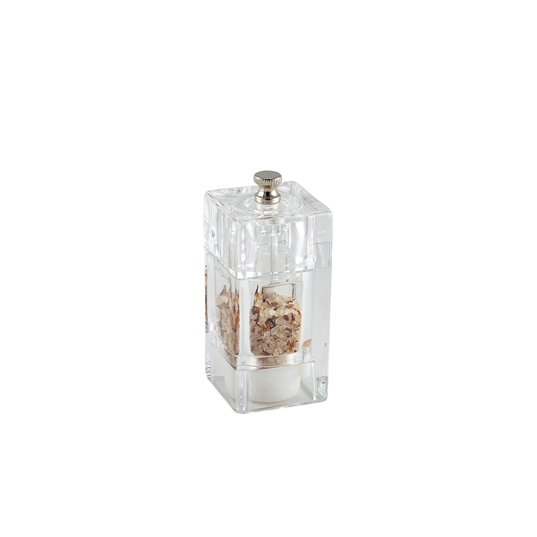 [BC-NSPSQ10] GenWare Clear Square Salt/ Pepper Grinder 10cm (Pack of 12)
