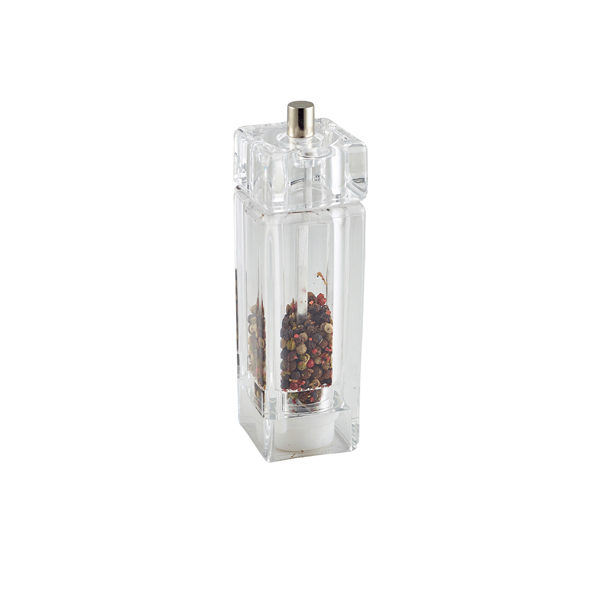 GenWare Clear Square Salt/ Pepper Grinder 15cm (Pack of 6)