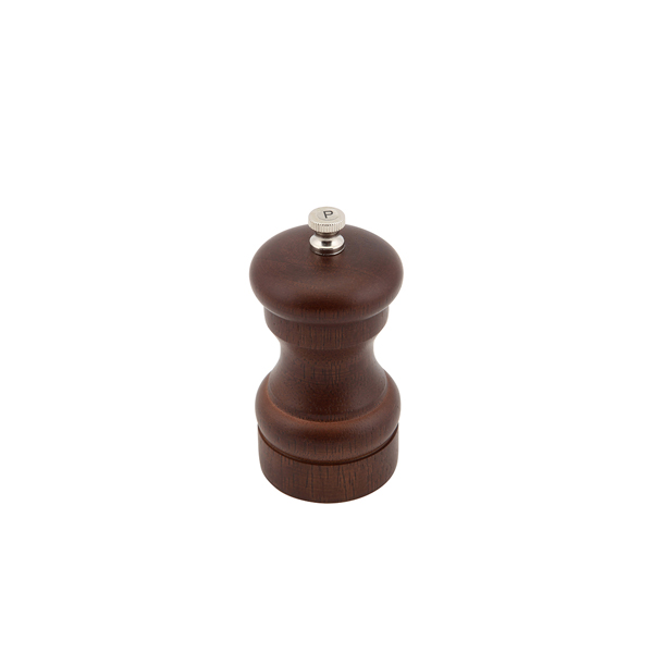 Genware Dark Wood Salt Or Pepper Grinder 10cm (Pack of 6)