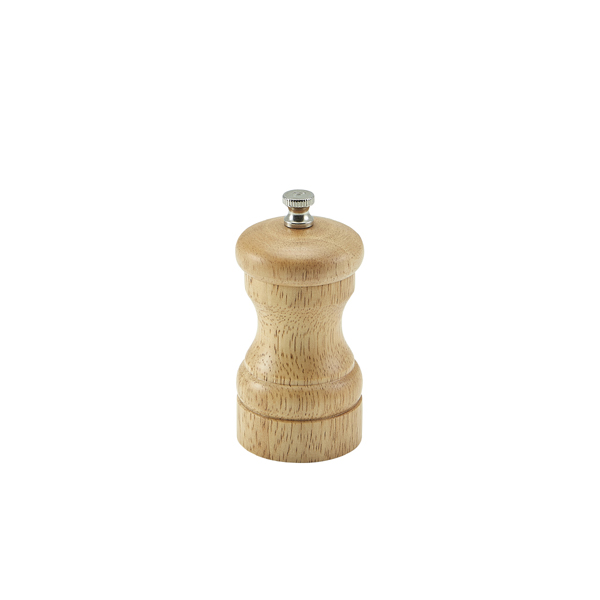 Genware Light Wood Salt Or Pepper Grinder 10cm (Pack of 6)