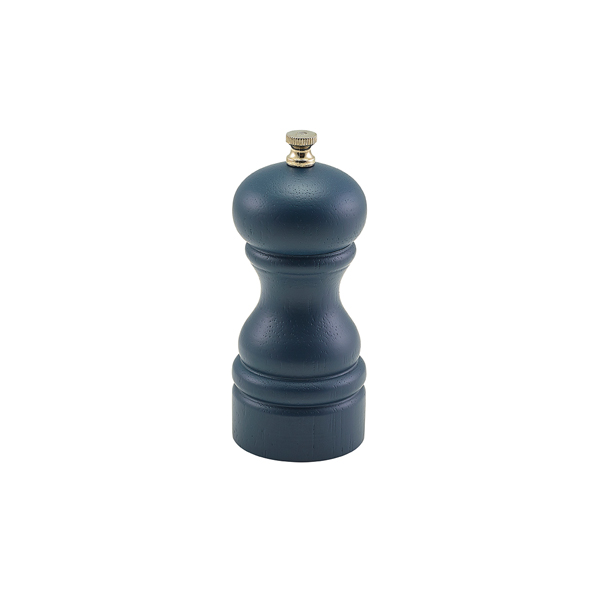 [BC-NSPWD13BL] Blue Wooden Salt/ Pepper Grinder 13cm (Pack of 6)