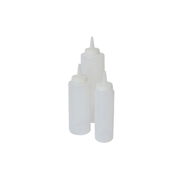 [BC-NSQB08C] Genware Squeeze Bottle Clear 8oz/ 23cl (Pack of 6)