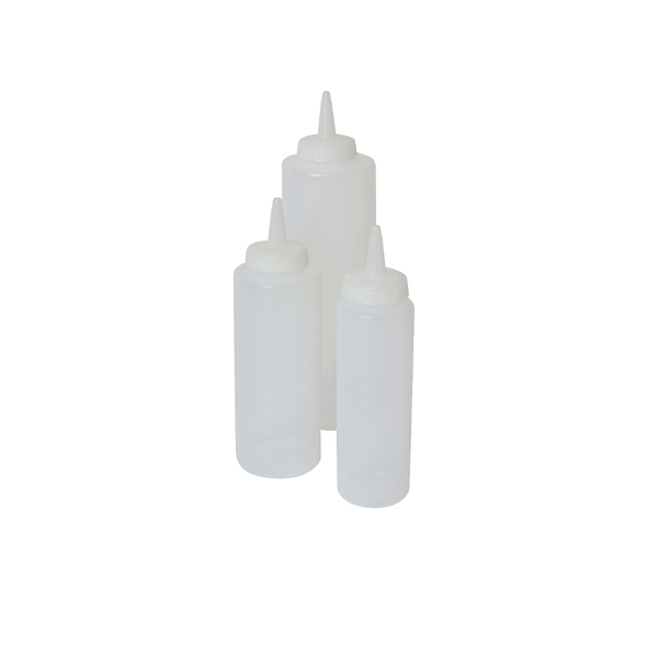 [BC-NSQB12C] Genware Squeeze Bottle Clear 12oz/ 35cl (Pack of 6)