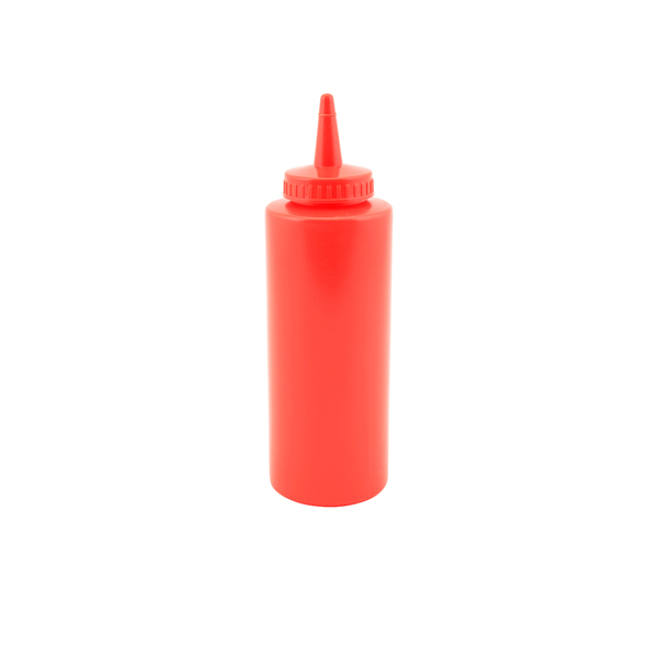 [BC-NSQB12R] Genware Squeeze Bottle Red 12oz/ 35cl