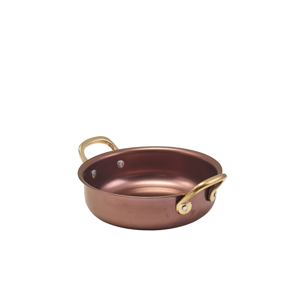 [BC-NSRD14CV] GenWare Copper Vintage Steel Round Dish 13.5 x 3.75cm (Pack of 6)