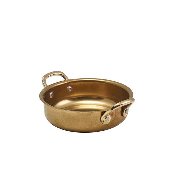 [BC-NSRD14GDV] GenWare Gold Vintage Steel Round Dish 13.5 x 3.75cm (Pack of 6)