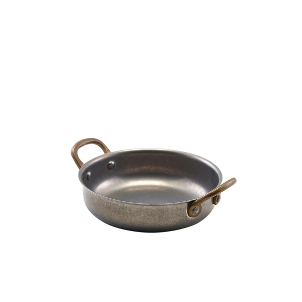 GenWare Vintage Steel Round Dish 13.5 x 3.75cm (Pack of 6)