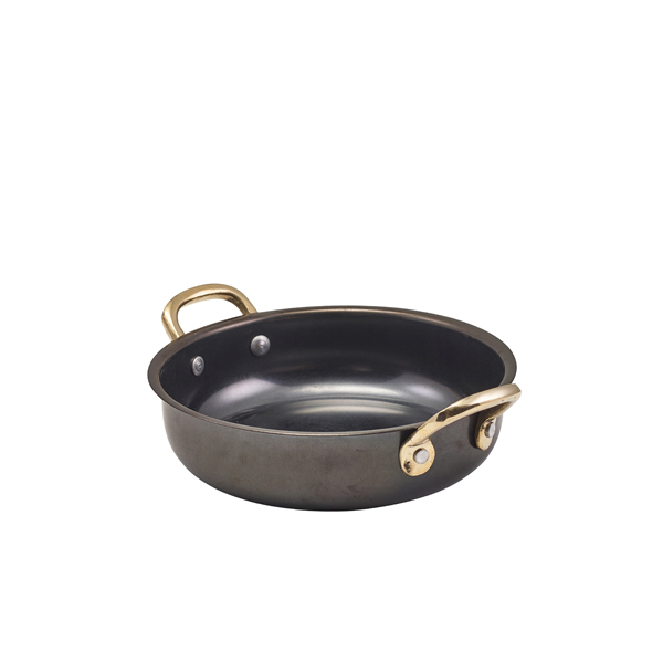 [BC-NSRD16BKV] GenWare Black Vintage Steel Round Dish 15.5 x 4cm (Pack of 6)