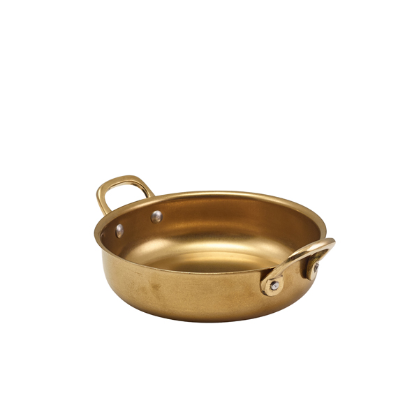 GenWare Gold Vintage Steel Round Dish 15.5 x 4cm (Pack of 6)
