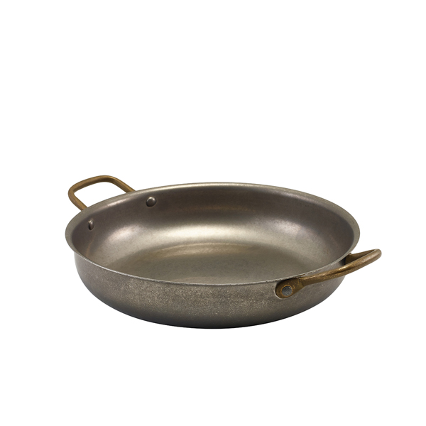 GenWare Vintage Steel Round Dish 24.5 x 5cm (Pack of 3)