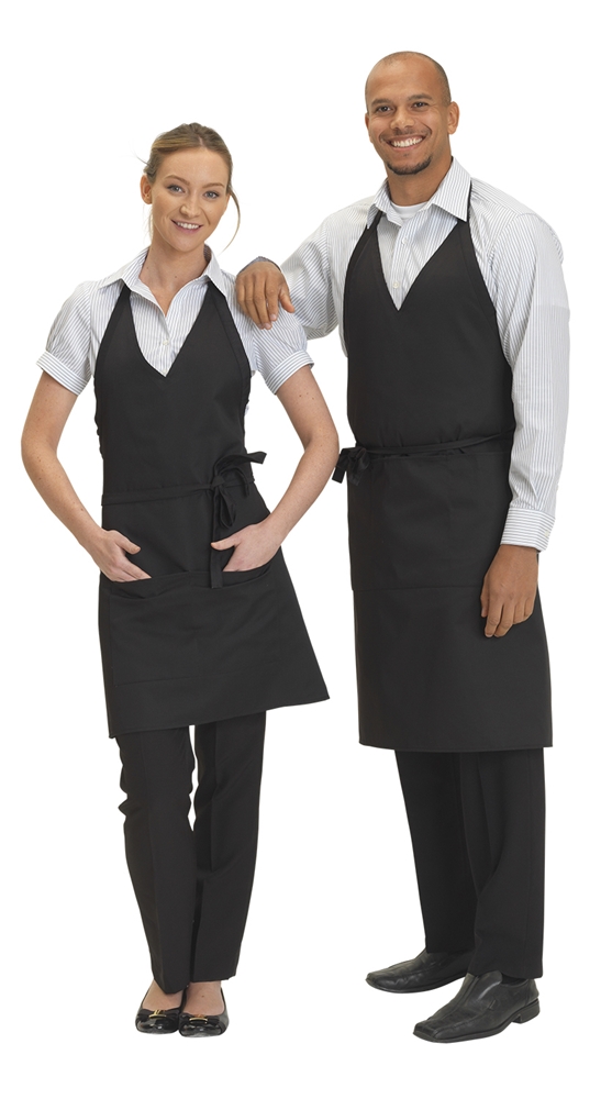 Dennys Black V-Neck Apron