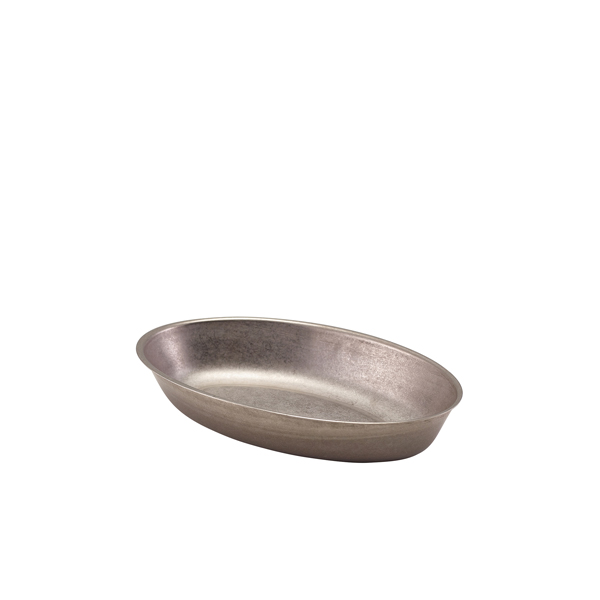 GenWare Vintage Steel Oval Dish 17.5 x 11cm (Pack of 6)