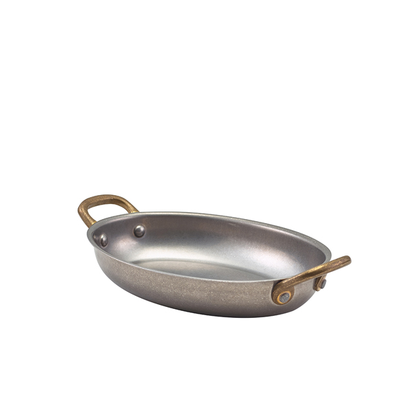 GenWare Vintage Steel Oval Dish 18.5 x 13.5cm (Pack of 6)