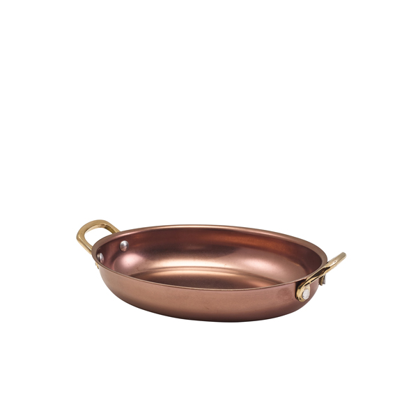 [BC-NSSD21CV] GenWare Copper Vintage Steel Oval Dish 20.75 x 15.75cm (Pack of 6)
