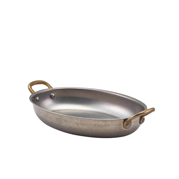[BC-NSSD21V] GenWare Vintage Steel Oval Dish 20.75 x 15.75cm (Pack of 6)