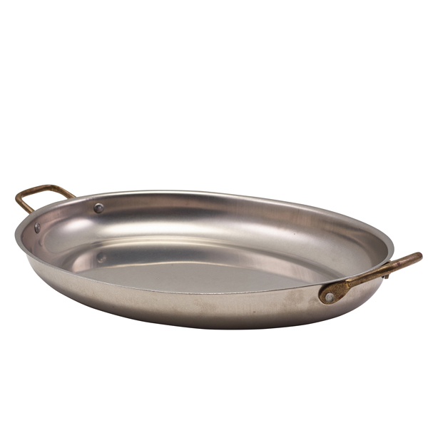 GenWare Vintage Steel Oval Dish 37.5 x 26cm (Pack of 3)
