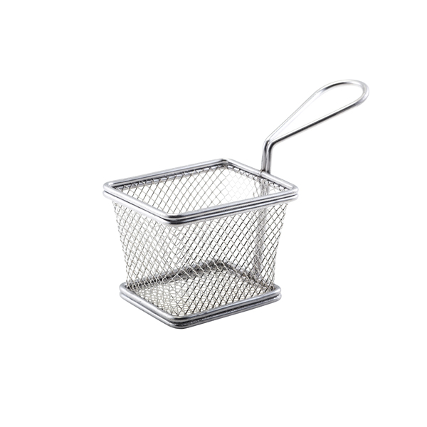 Serving Fry Basket Rectangular 10 X 8 X 7.5cm (Pack of 6)