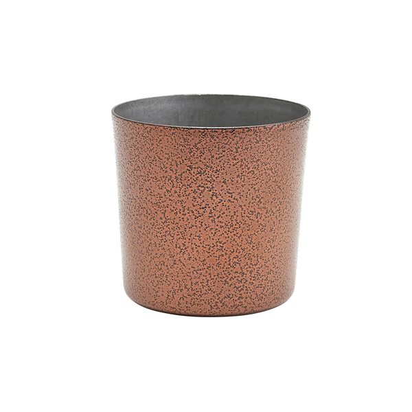 Stainless Steel Serving Cup 8.5 x 8.5cm Hammered Copper (Pack of 12)