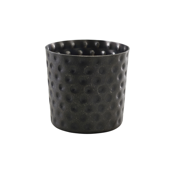 [BC-NSVH8BKV] GenWare Black Vintage Steel Hammered Serving Cup  8.5 x 8.5cm (Pack of 12)