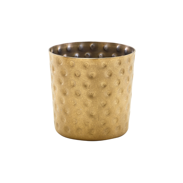 GenWare Gold Vintage Steel Hammered Serving Cup 8.5 x 8.5cm (Pack of 12)