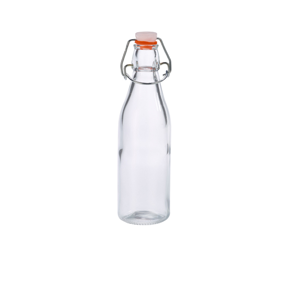 [BC-NSWB250] Genware Glass Swing Bottle 25cl/ 9oz (Pack of 6)
