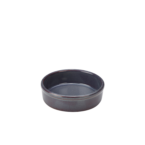 [BC-NTD-BL13] Rustic Stoneware Blue Tapas Dish 13cm (Pack of 12)