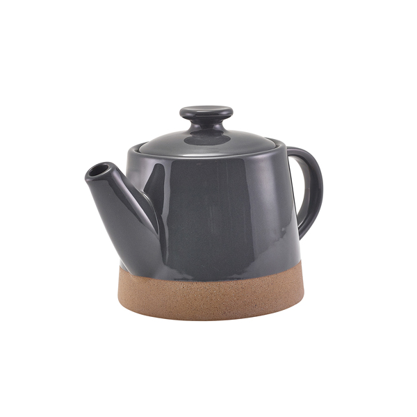 [BC-NTP-KDG48] GenWare Kava Dark Grey Stoneware Teapot 48cl/ 16.8oz (Pack of 6)